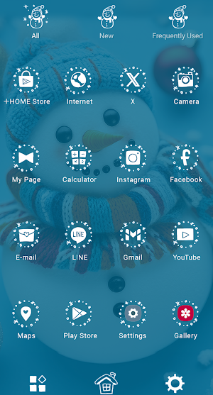 Adorable Snowman Theme +HOME Screenshot 2