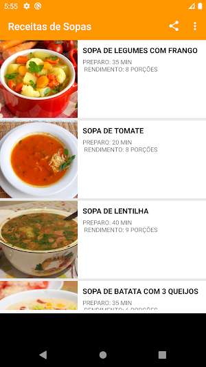 Receitas de Sopas: Para o Jantar Screenshot 0