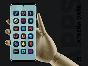 Athena Dark Icon Pack - Dark Squircle Icons Screenshot 3