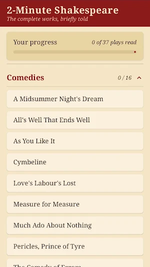 2-Minute Shakespeare Screenshot 1