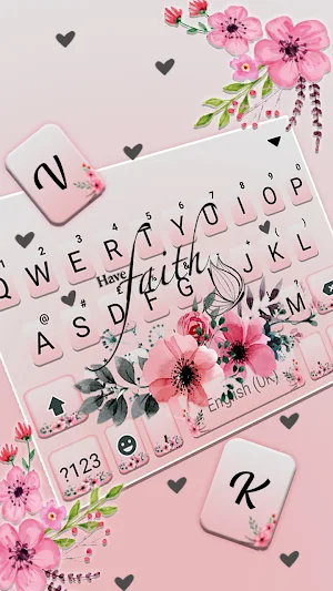 Faith Blossom Keyboard Background Screenshot 1