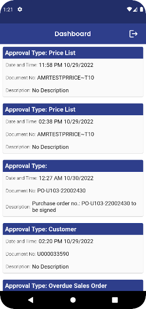 Approval App Screenshot 1