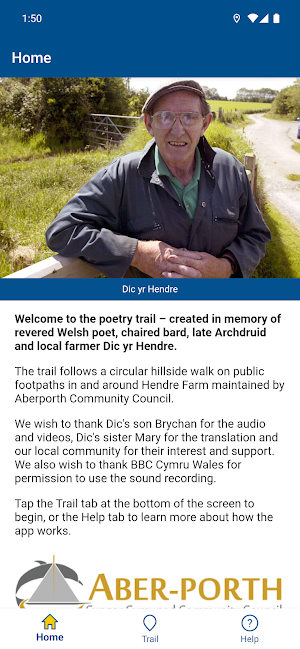 Llwybr Cerdd Poetry Trail Screenshot 0