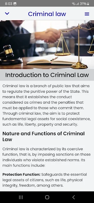 Criminal Law Course Screenshot 1