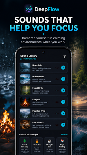 DeepFlow: Pomodoro Focus Timer Screenshot 1