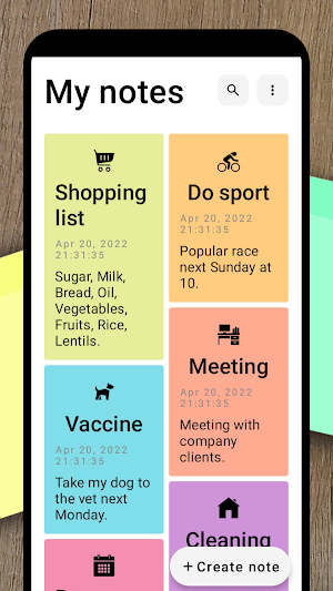 Colorful notepad Screenshot 0