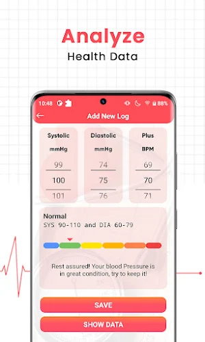 Blood Pressure Log and Guide Screenshot 0