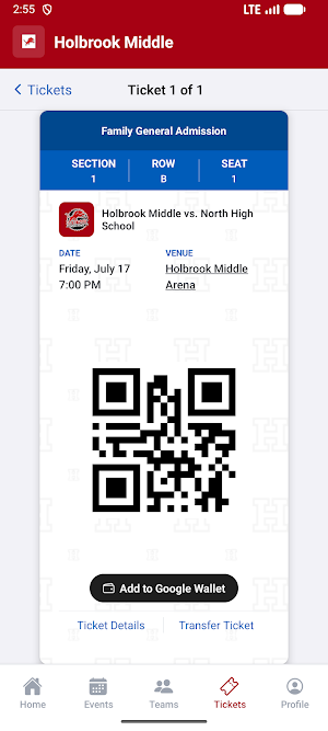 Holbrook Middle Athletics Screenshot 2