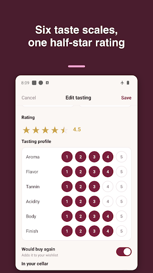 Wine Journal - Tasting Notes Screenshot 2