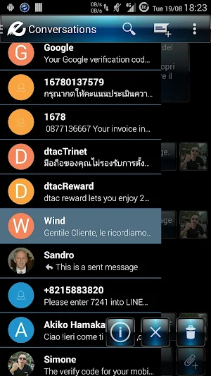Theme Dusk Blue for EvolveSMS Screenshot 3