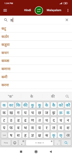 Malayalam To Hindi Dictionary Screenshot 2