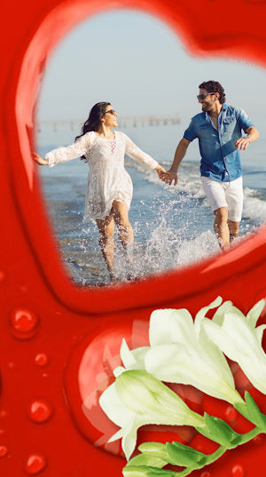 Romantic couple photo frame Screenshot 3