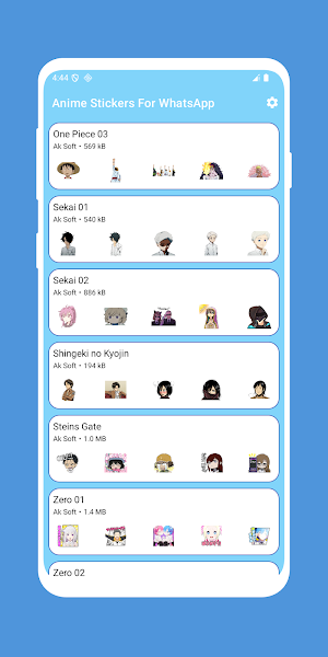 Anime stickers for WhatsApp Screenshot 1