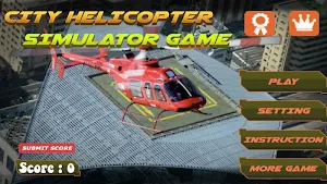 City Helicopter Simulator Game Screenshot 0