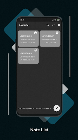 DayNote - Dark Theme Daily Note Screenshot 0
