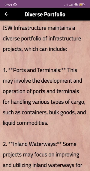 jsw infrastructure Screenshot 1