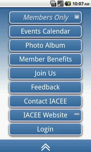 IACEE Website Mobile App Screenshot 1
