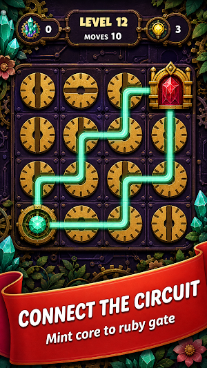 Cogwheel Circuit Bloom: Puzzle Screenshot 1