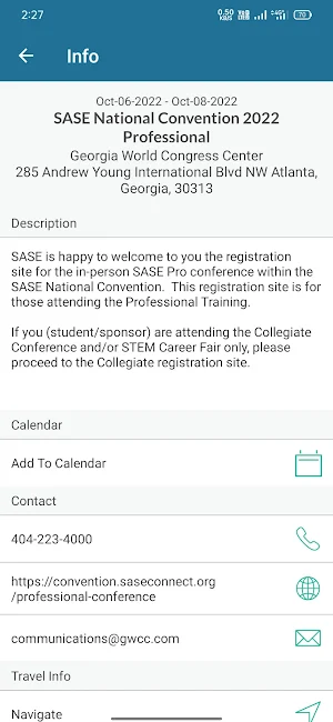 SASE National Convention Screenshot 2