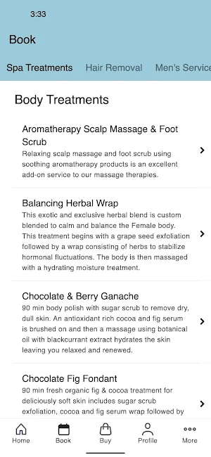 Radiance Spa Screenshot 1