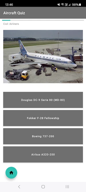 Aircraft Quiz Screenshot 0