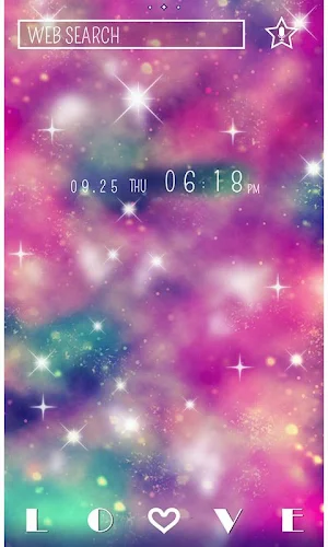 Galaxy Theme Pink Universe Screenshot 0