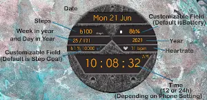 Scratched21 Watch Face Wear OS Screenshot 2