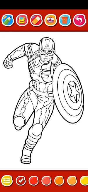 Captain Hero Coloring Screenshot 0