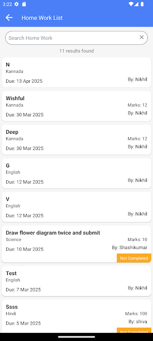 We Care Student App Screenshot 1