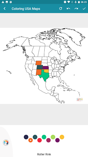 US Map Coloring Screenshot 1