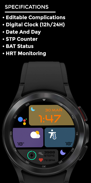 Night 57 - watch face Screenshot 3