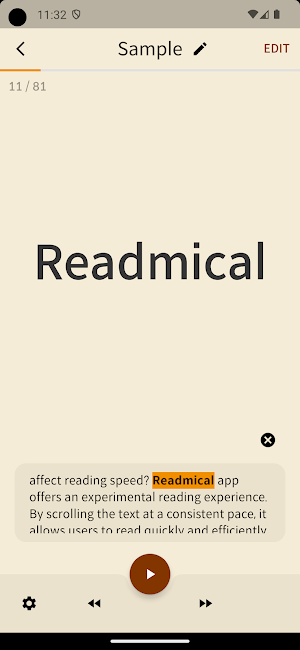 Readmical - Speed reading Screenshot 0