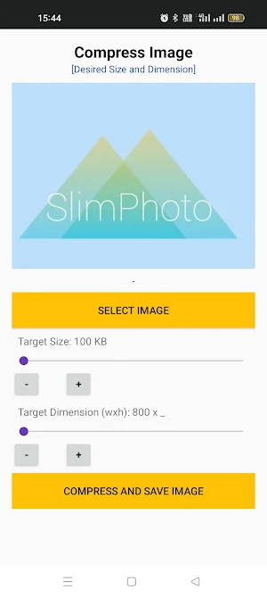 SlimPhoto - Compress Rescale Screenshot 1