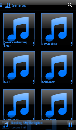 SKIN PLAYERPRO V4 GLASS BLUE Screenshot 2