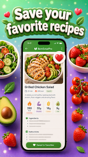 BemEstarPro: Healthy Recipes Screenshot 1