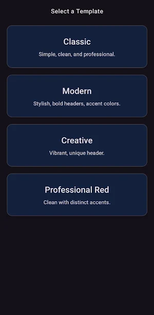 Resume Maker Screenshot 1
