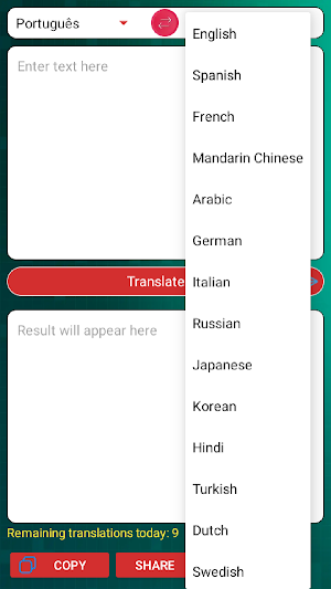Portuguese Translator Screenshot 2