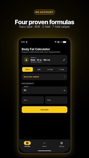 LeanTrack: Body Fat Calculator Screenshot 1