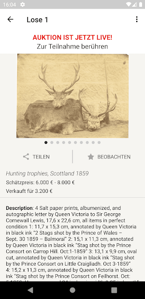 OstLicht Auction Screenshot 3