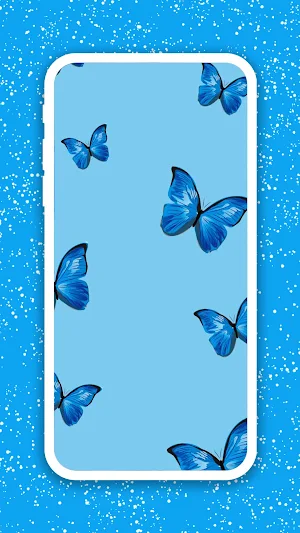 Blue Butterfly Wallpaper Screenshot 1