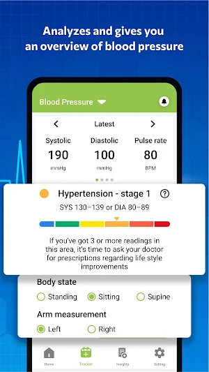 Blood pressure - Blood Sugar Screenshot 1