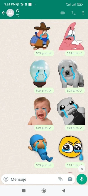 Stickers memes sad Screenshot 1