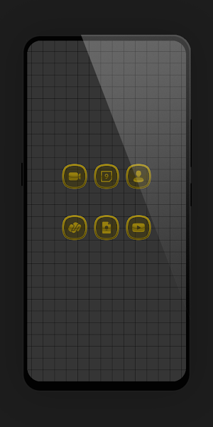 Matte Glass Yellow Icon Pack Screenshot 1