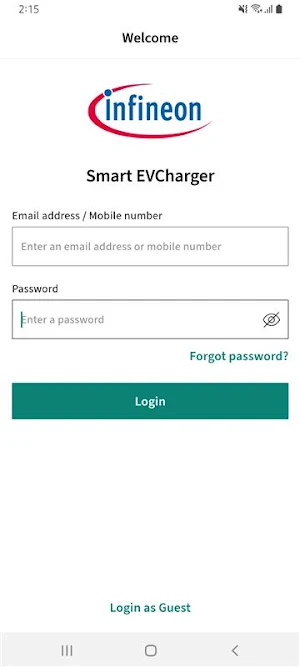 Infineon Smart EVCharger Screenshot 1