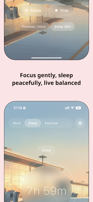 Focusera: work, sleep & train Screenshot 2
