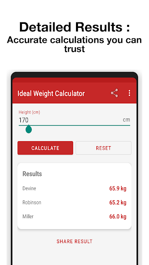 Ideal Weight Calculator Screenshot 2