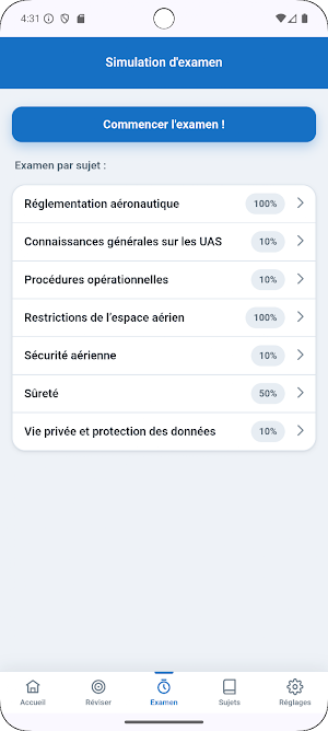 QCM Drone A1-A3 Examen Screenshot 1