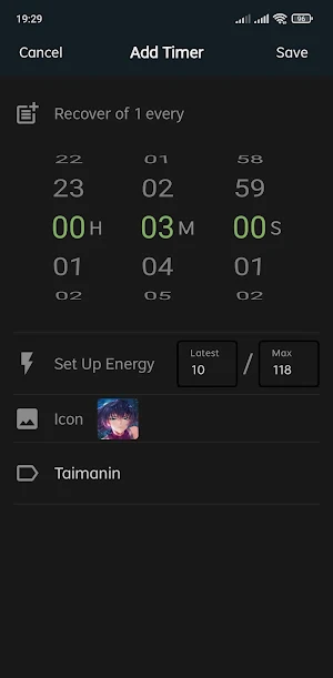 Game Stamina Timer Screenshot 1