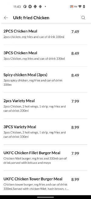 UK Fried Chicken Screenshot 3
