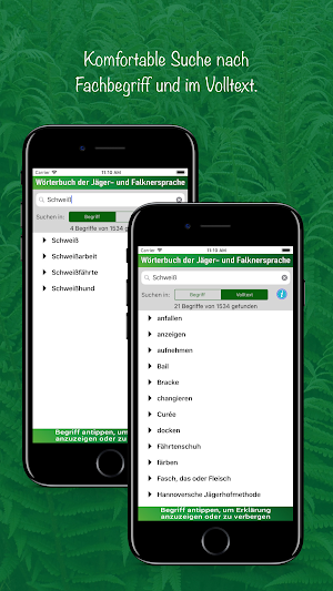 Wörterbuch Jägersprache Screenshot 1